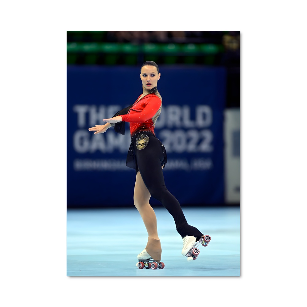 Poster Roller Girl Red